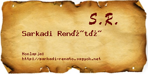 Sarkadi Renátó névjegykártya