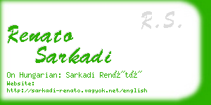 renato sarkadi business card